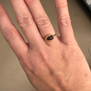 Customer photo from lacykells, Raw Garnet Ring in Yellow Gold