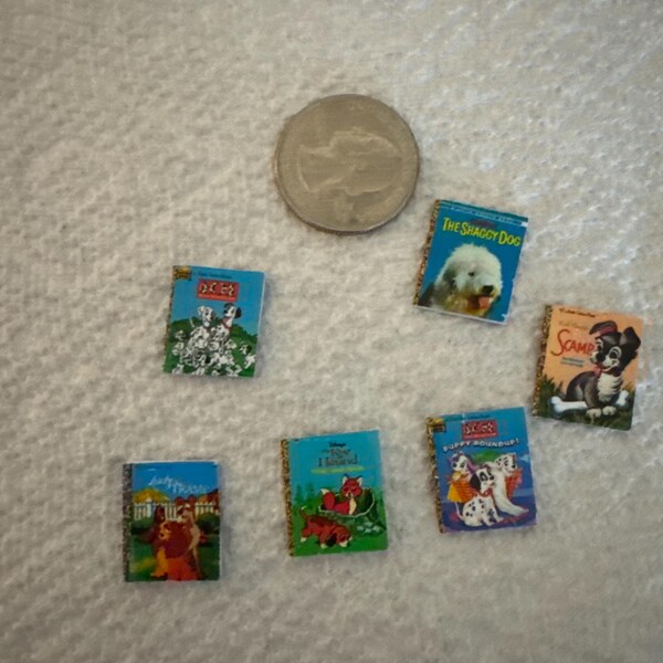 Classic Favorites - 6 Little Golden Books - Dollhouse Miniature 1:12 ...