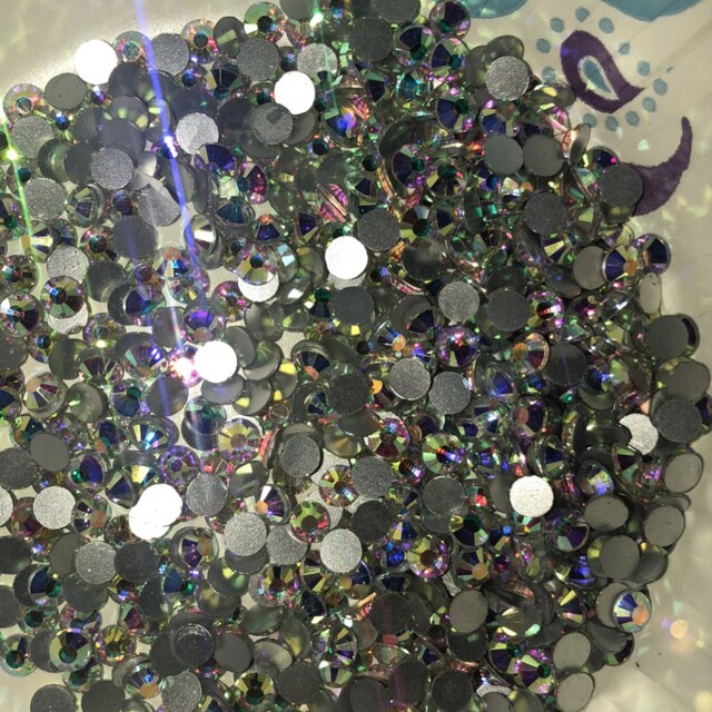 1440 pcs Crystal AB Flat Back Rhinestones Crystal wholesale bulk loose  flatback rhinestone crystals glass beads 2mm 3mm 4mm 5mm 6mm 7mm