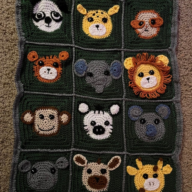 Jungle Baby Blanket Crochet Pattern Digital Download PDF Etsy