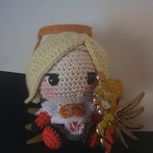 Mercy Overwatch Crochet Amigurumi Doll: 100% Cotton Yarn - Etsy