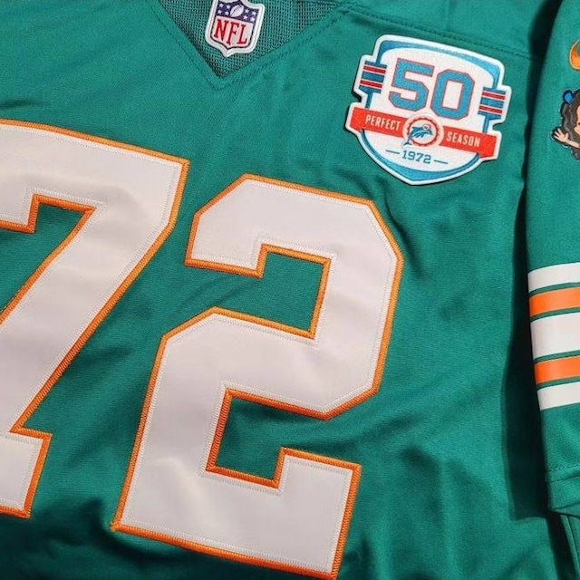 Dolphins 1972 50 Years Perfect Season Patch Miami Commemorative