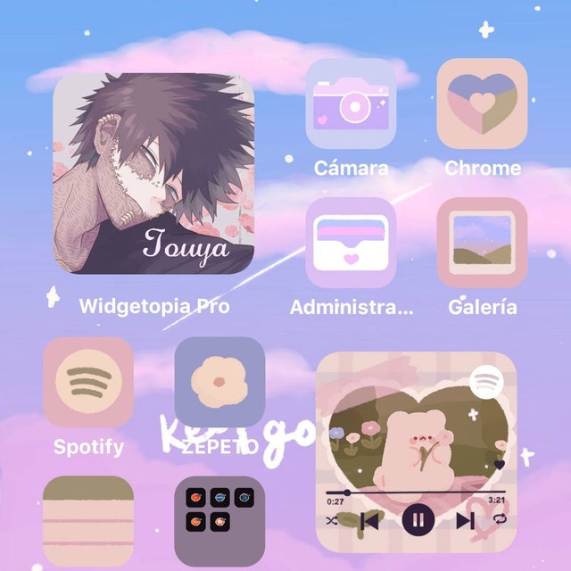 anime icon red - widgetopia homescreen widgets for iPhone / iPad