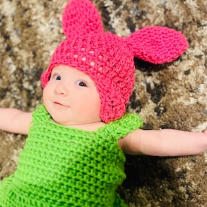 CROCHET PATTERN Louise Belcher Hat Crochet Girl Halloween