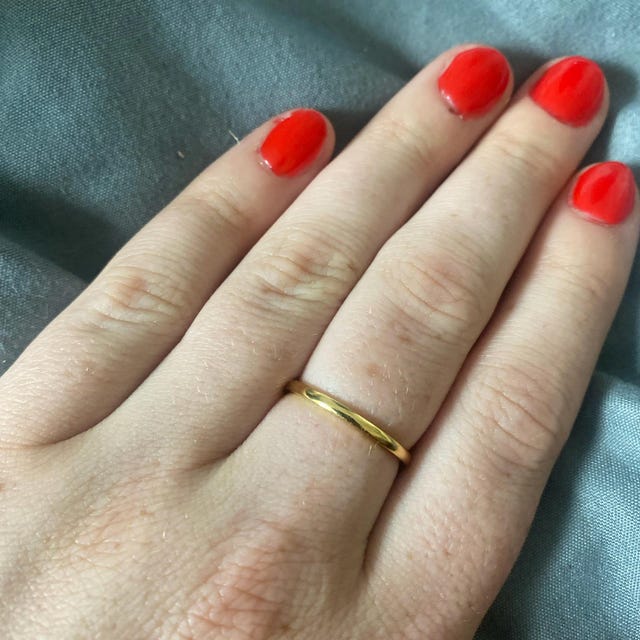 専用です。シンプル ゴールド バンドリング Classic Comfort Fit Gold Band Ring / Dainty Shiny Stackable