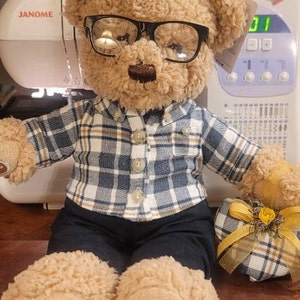 PYJAMAS / PAJAMAS Pjs PDF Pattern for Teddy Bear. Fits 15-18 Inch Bears ...