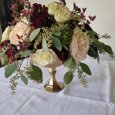 Clear Compote Vase, Clear Compote Bowl, Pedestal Vase, Wedding ...