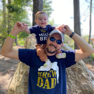 Brew Dad & Micro Brew Men's T-shirt and Infant Bodysuit Dad and Baby ...