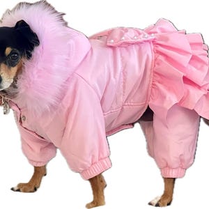 Yorkshire Terrier Dog Face Puffer Jacket Coats For Yorkies Winter