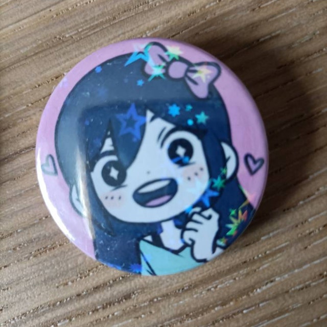 OMORI Holo Button Pins (1.5 Inch) - Sunny Aubrey Kel Hero Mari