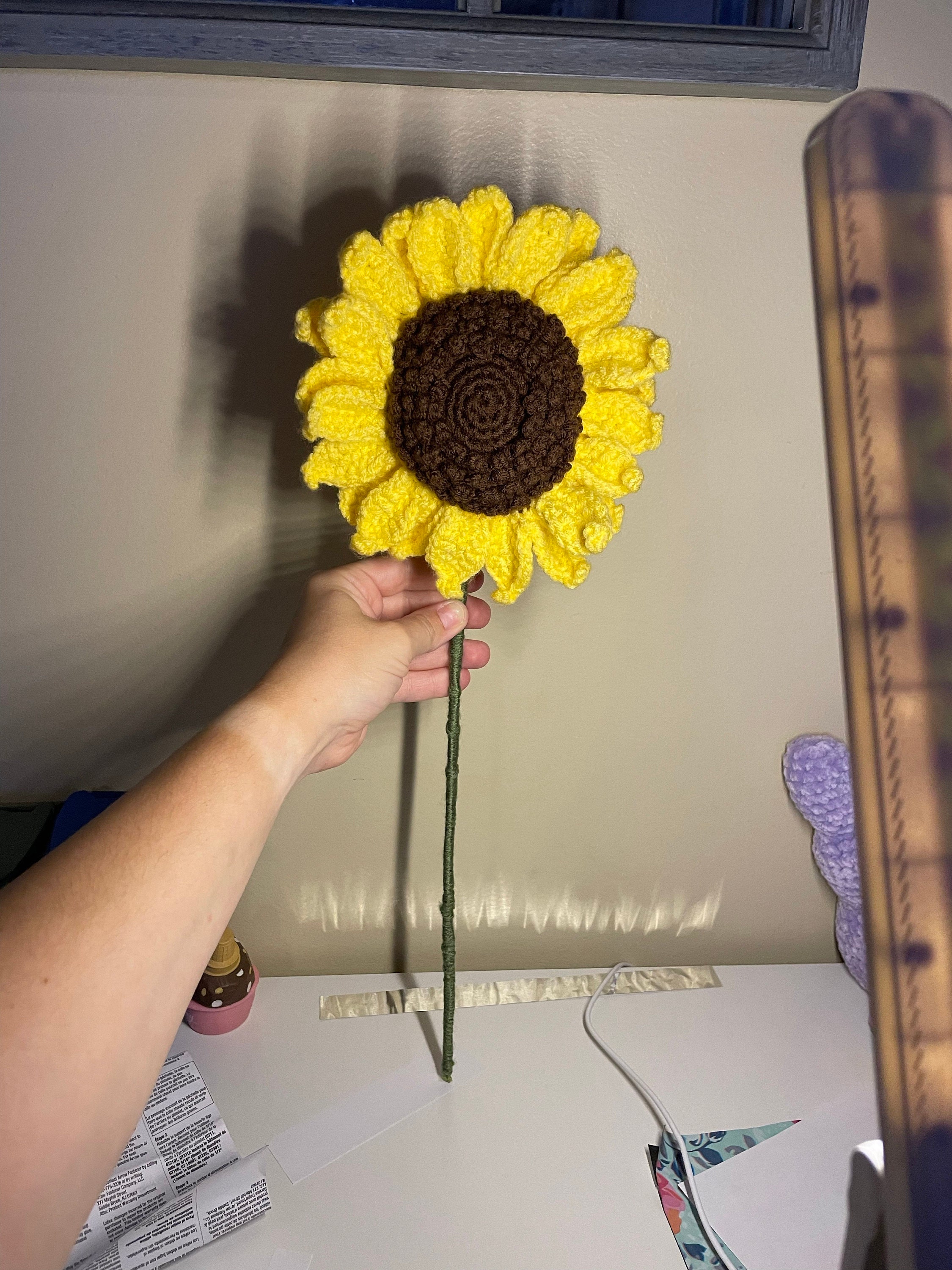 Sunflower Crochet Pattern, Crochet Flower Bouquet Pattern, Crochet Flower Pattern, Wedding Flower