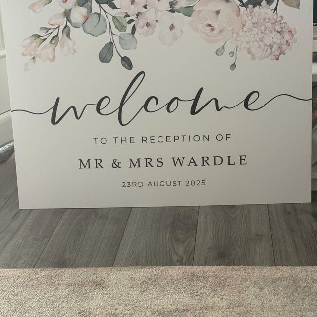 Wild Flower Wedding Welcome Sign, A1, A2 Personalised Wedding
