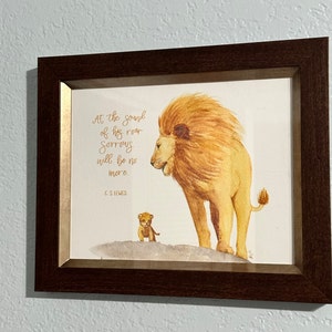 Aslan Art Print - Narnia Wall Art, Narnia Baby Art, C.S. Lewis Quote,  Nursery Art Print Painting by Jasanna Czellar - Fine Art America