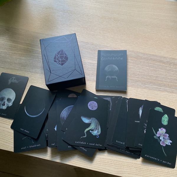 Sale Obsidian Oracle Deck the Black Edition - Etsy