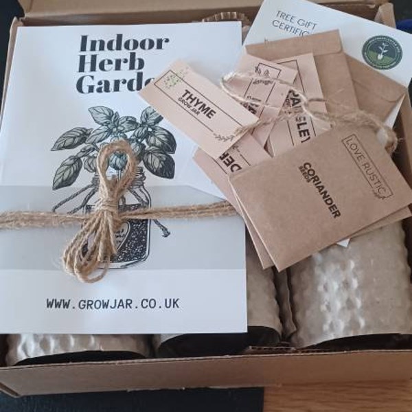 Indoor Herb Garden Grow Your Own Kit - Eco Care Hamper Gift for Her or ...