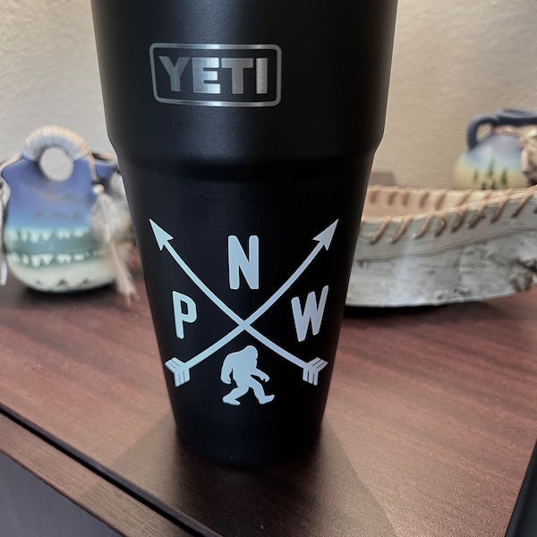 PNW Bigfoot Vinyl Die Cut Decal, Pacific Northwest Sasquatch Vinyl ...