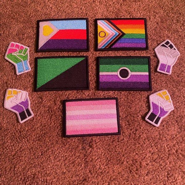 System Rpide Flag DID/OSDD Pride Flag Embroidered Patch | System Dissociative Identity ...
