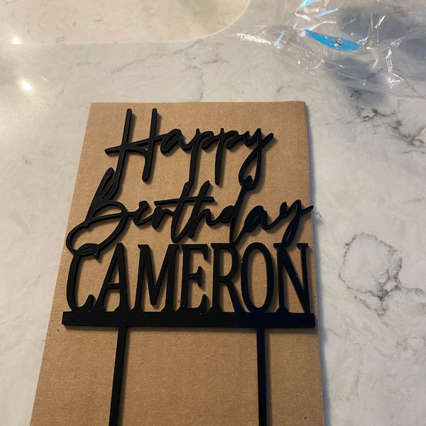Personalized Wedding Cake Topper/script Cake Toppers for Wedding ...
