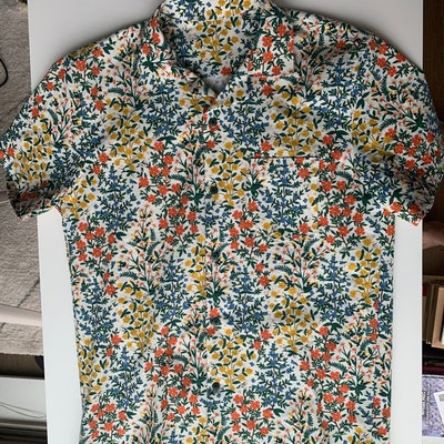 Tropical Shirt Sewing Pattern and Video Tutorial Men's - Etsy