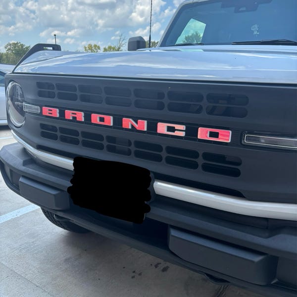 Ford Bronco Grille Letters Overlay Decal | Fits 2021+ Bronco (not Sport ...