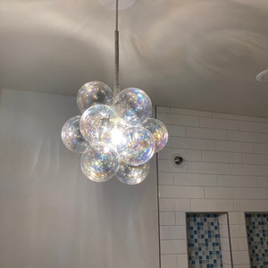 \u2022 Custom Cord Options \u2022 LED lighting \u2022 Modern Chandelier 22 diameter The Skylight 31 Bubble Chandelier
