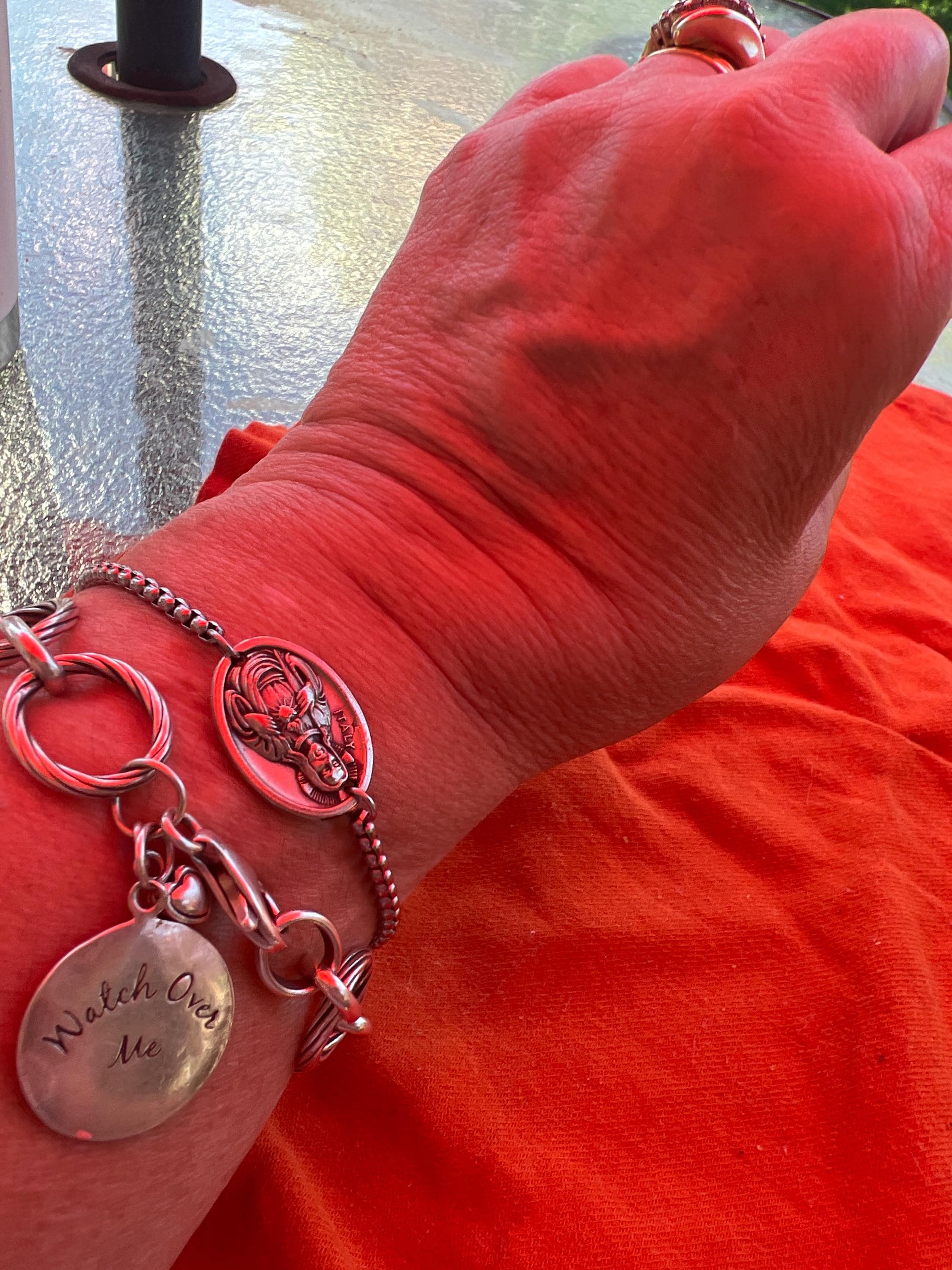 Catholic Saint Bracelet, Patron Saint Medals, Chain Bracelet Silver Men Women Boys Girls Choose SAINT & CHAIN Catholic Saint Medals Bracelet