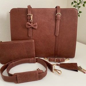 Laptop Bags Women Leather Laptop Bag 17 Inch MacBook Pro / 