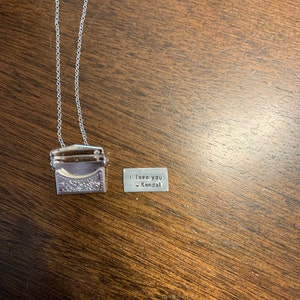 necklace locket hidden letter valentine