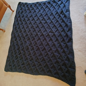 CROCHET PATTERN Once Upon A Cable Blanket - Make to Any Size - PDF ...