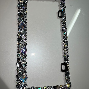 3D Bling License Plate Frame AB Clear Crystals Handmade in America ...