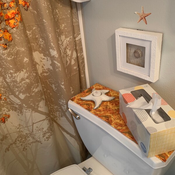 Turtle Starfish Sea Shells Seahorse Handmade Toilet Tank Topper-approx ...