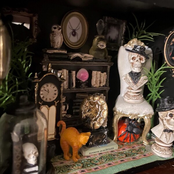 Dollhouse Art Creepy Mini Painting Halloween Miniature Picture Framed ...