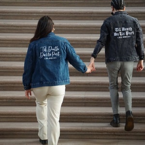 Til Death Do Us Part Denim Jackets Embroidered Jean Jacket - Etsy
