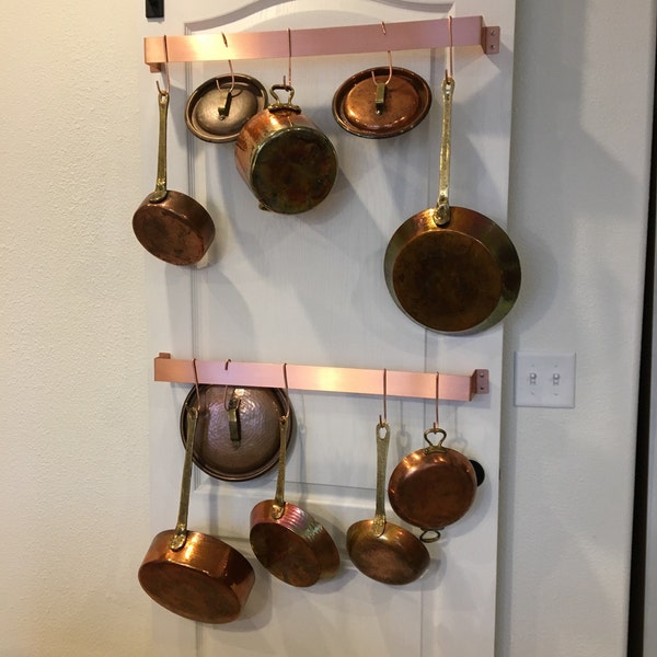 Wall Mounted Solid Copper Pot Rack (FREE SHIPPING) - Etsy