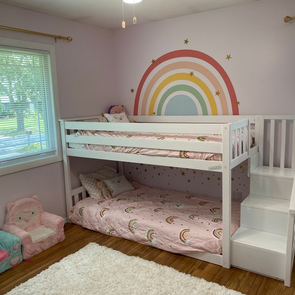 Mural Colorful Rainbow Wall Sticker, Plastic-free Wall Sticker - Etsy