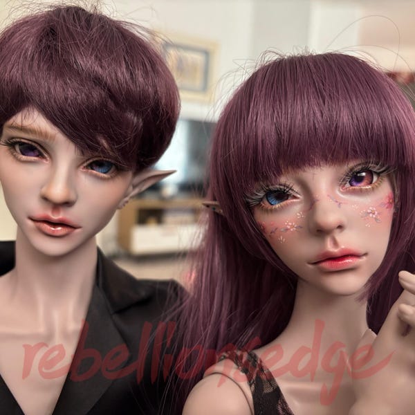 JD011 1/4 1/3 Fashion Curly Synthetic Mohair BJD Wigs For Size 8Inch