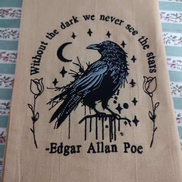 Without the Dark We Never See the Stars Embroidery Designs, Crow ...