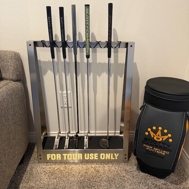 Personalized Custom Stainless Steel Golf Club Display Rack With