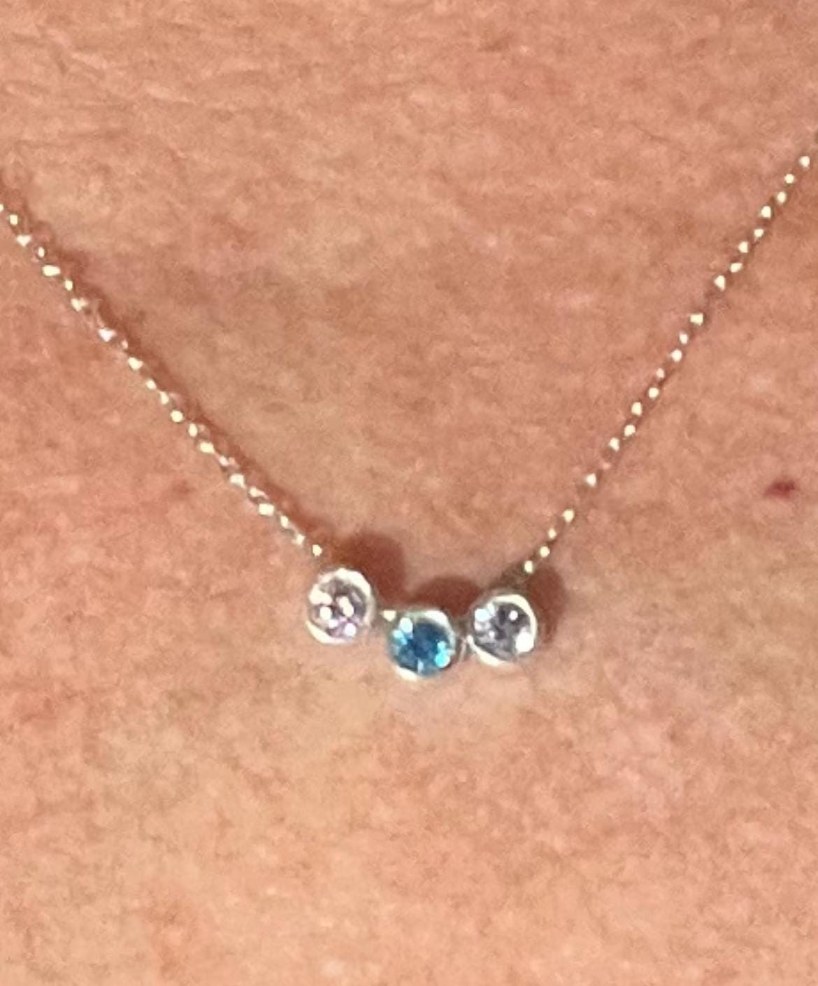 14K Solid Gold Family Birthstone Necklace, Birthstone Gift, Christmas Gift, Bridesmaid Gift, Gift for Mom, Birthday Gift, Birthstone Jewelry
