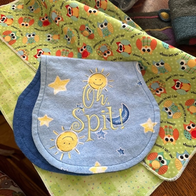 EASY Beginners Baby Bib and Burp Cloth Pattern DIY Tutorial How to ...