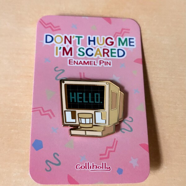 Hugging Scared Pin Don’t Hug Me I’m Scared DHMIS Hard Enamel Pins 1.25