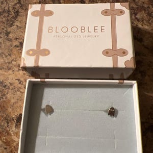Customer photo, Retro Ghost Stud Earrings