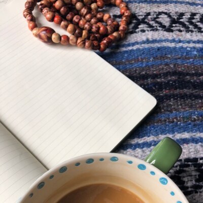 108 Buddhist Wooden Mala Prayer Beads For Meditation, Mantra & Spiritual Practice - Buddha AUM