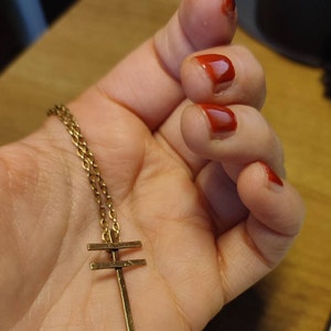 Frightened rabbit cross necklace clearance