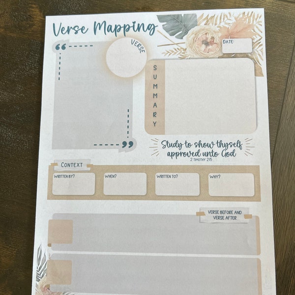 Bible Verse Mapping Printable PDF | INSTANT DOWNLOAD | Bible Study ...