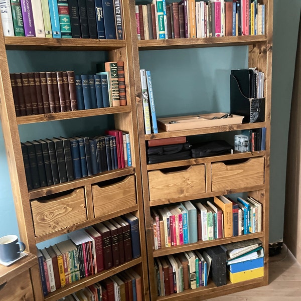 Reclaimed Wood Bookcase / Shelving Units Room Divider - Room Divider - Etsy