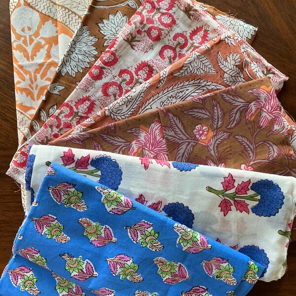 Grey Kashish Block Print Fabric Indian Cotton Fabric Natural Light