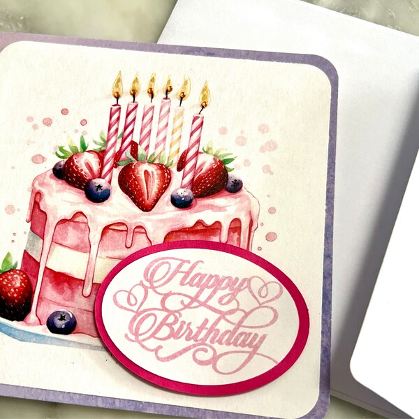 Watercolor Birthday Party Clipart 31 Png Happy Birthday Cake Invitation ...