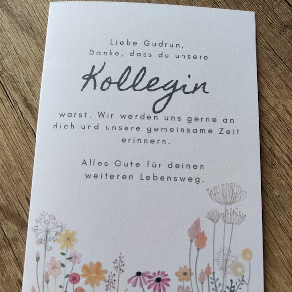 Abschiedskarte für Kollegen Kollegin Kollege I lustig und