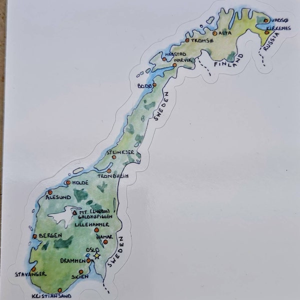John Muir Trail Map | JMT Sticker | Gift for JMT Hiker | Hand Drawn Map ...
